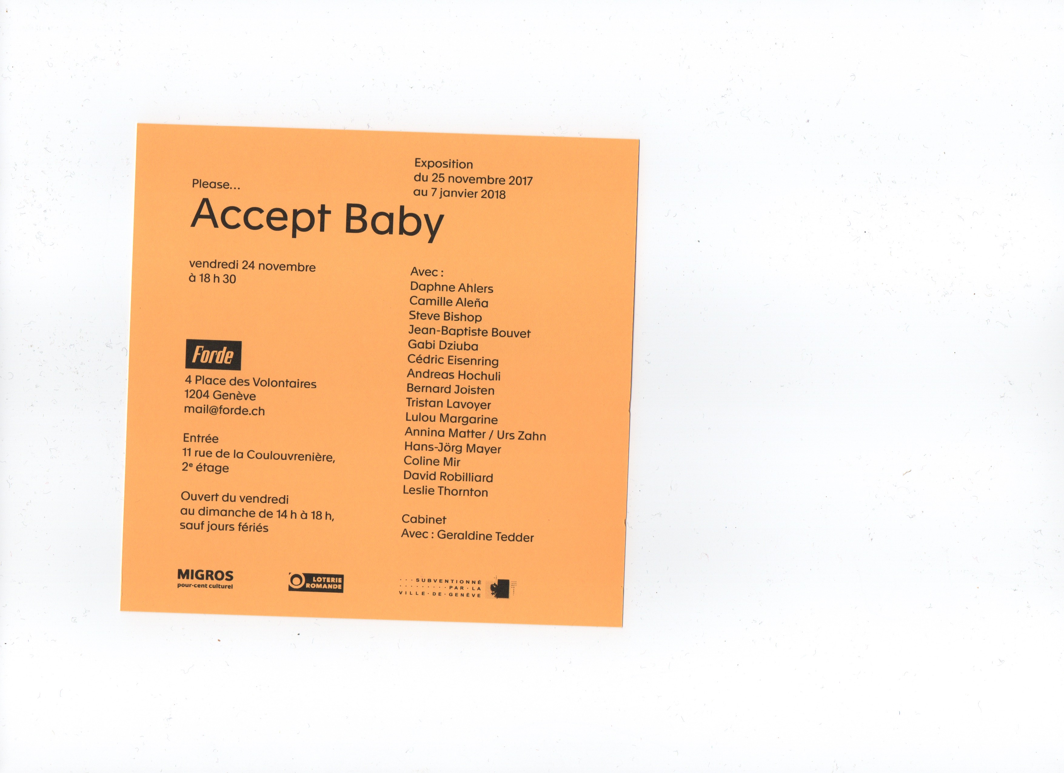 forde - flyer - Accept Baby